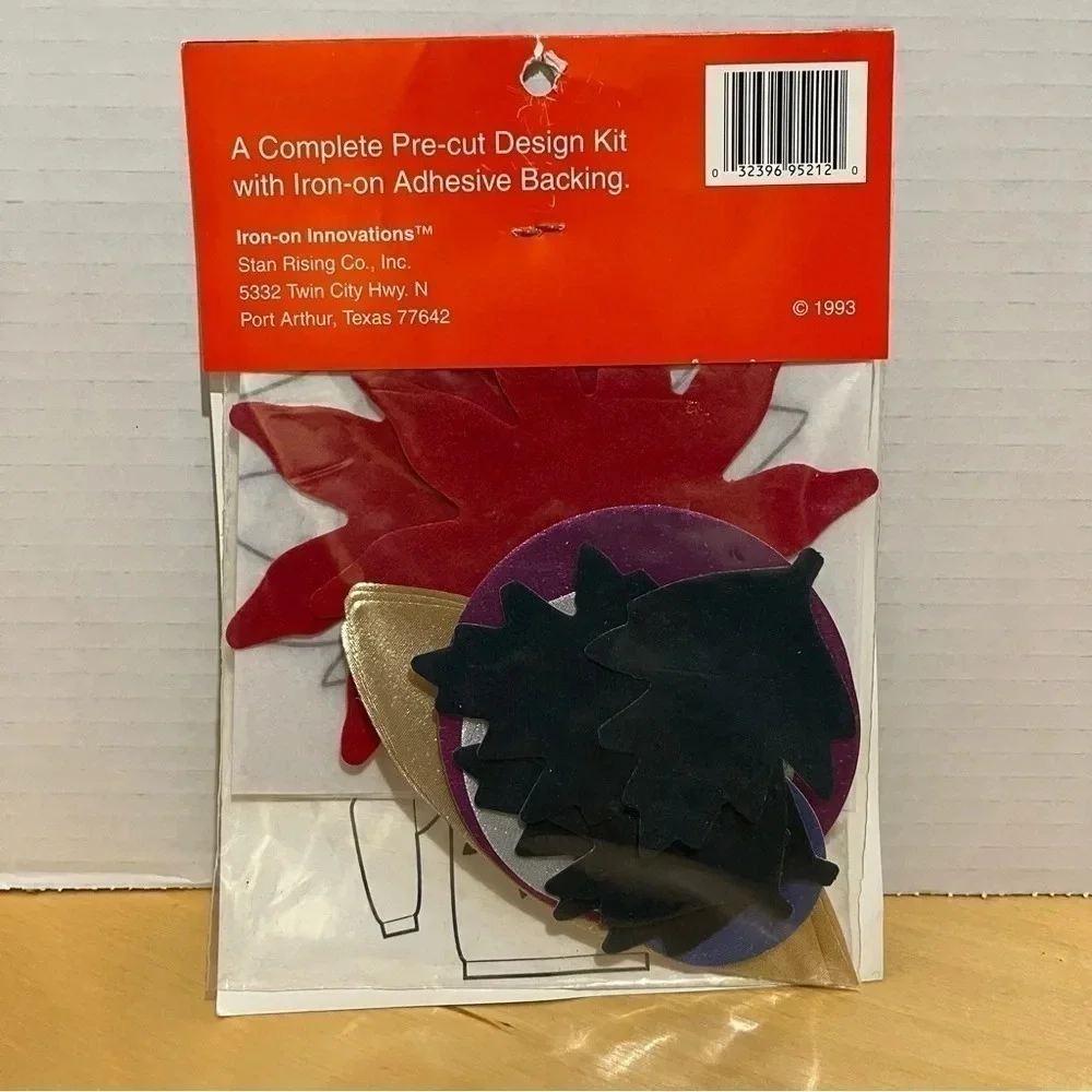 Vintage 1993 Iron-On Innovations Christmas Kit Ornaments, Poinsettias, Pine Cone